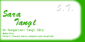 sara tangl business card