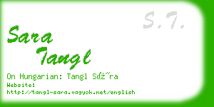 sara tangl business card